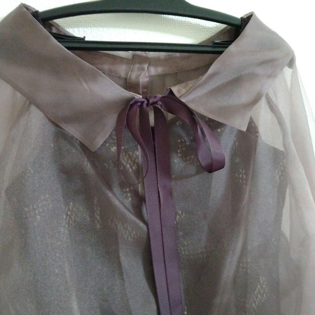 etoll. シアーブラウス&マーメイドキャミソール　パーティードレス　M