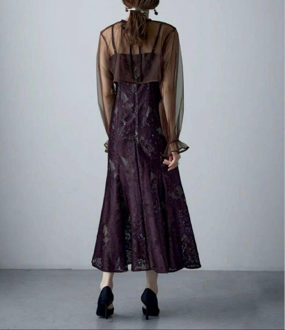 【美品】etoll. エトル　3wayシフォンボレロ&レースキャミドレス　結婚式