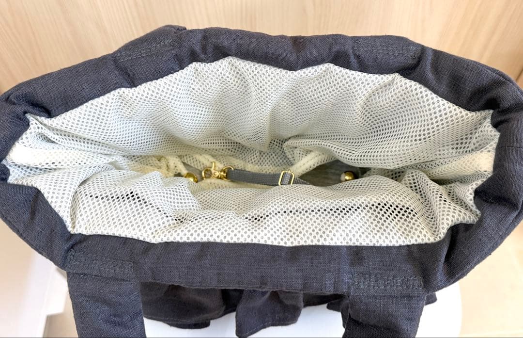 Mimtto ミムットRuffled Linen Bag キャリーバッグ 犬