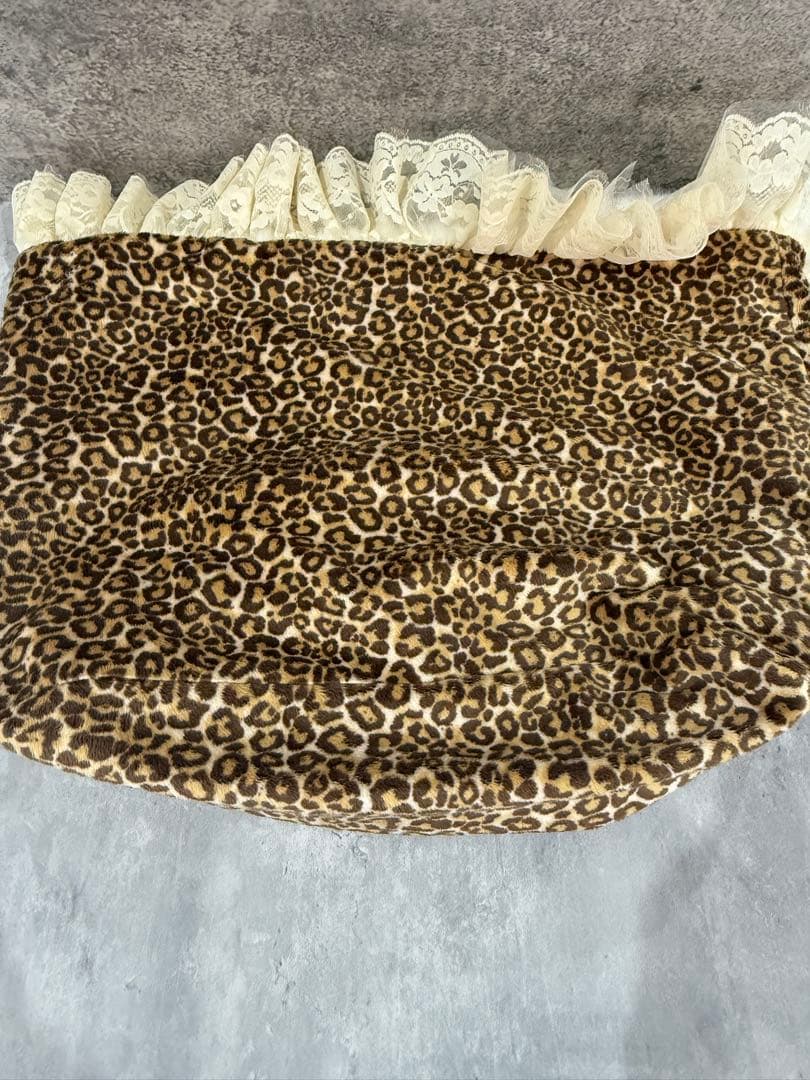 【新品】犬服　ファーベッド　インナーバック　ブルブブ　レオパード