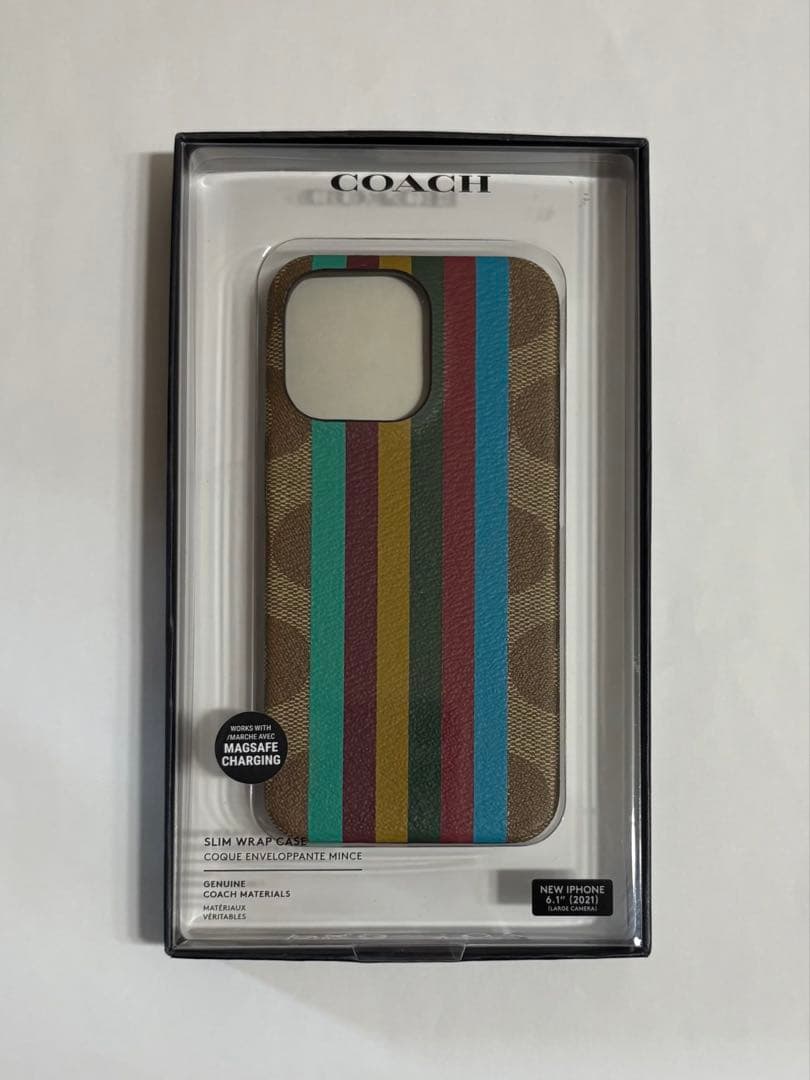 ☆限定品☆ COACH iPhone13pro ケースKHAKI MULTI