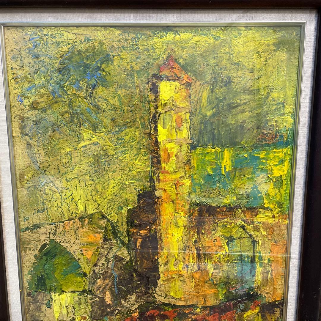 抽象的な風景の油彩画 QW4453