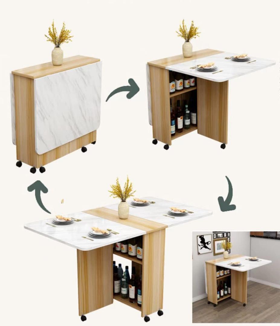 VEEZHA ダイニングテーブル テーブル 折り畳み ダイニング (ホワイト)