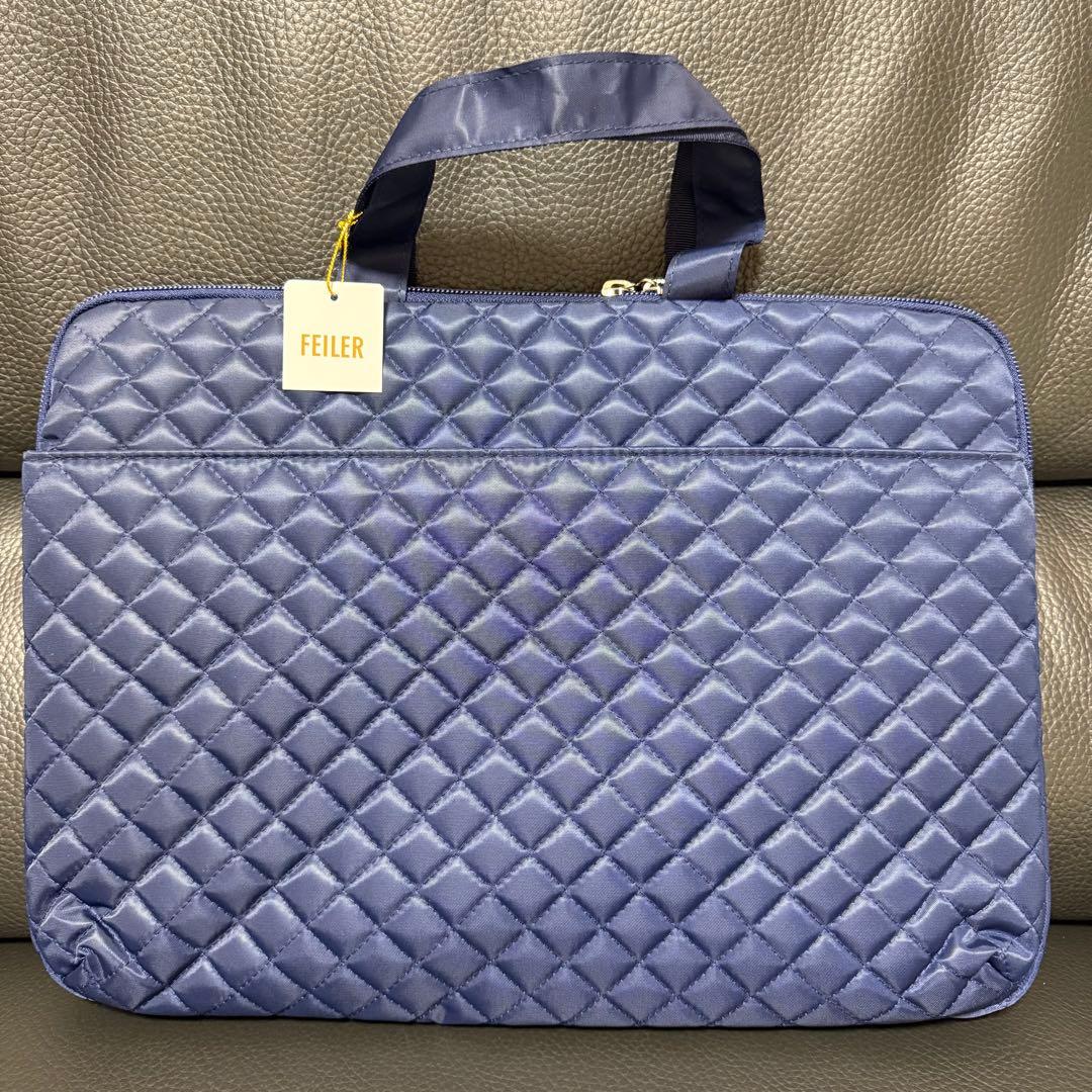 m*u様 新品！FEILER 学校フェイラー　ブリーフケース　ハイジ　ネイビー