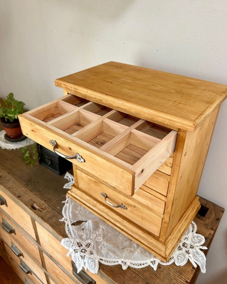 【kknn】国産ひのき使用　5杯ジュエリーボックス