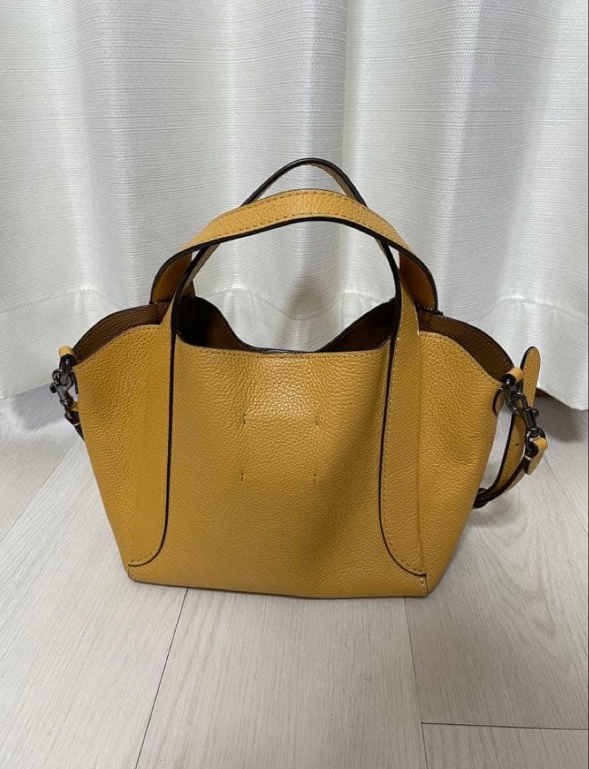 【極美品】COACHコーチ ハドリーホーボー21 ショルダーバッグ イエロー