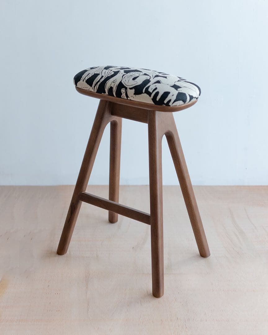 キッチンスツールBR H530＋ミナ ペルホネンlife puzzle [BK]