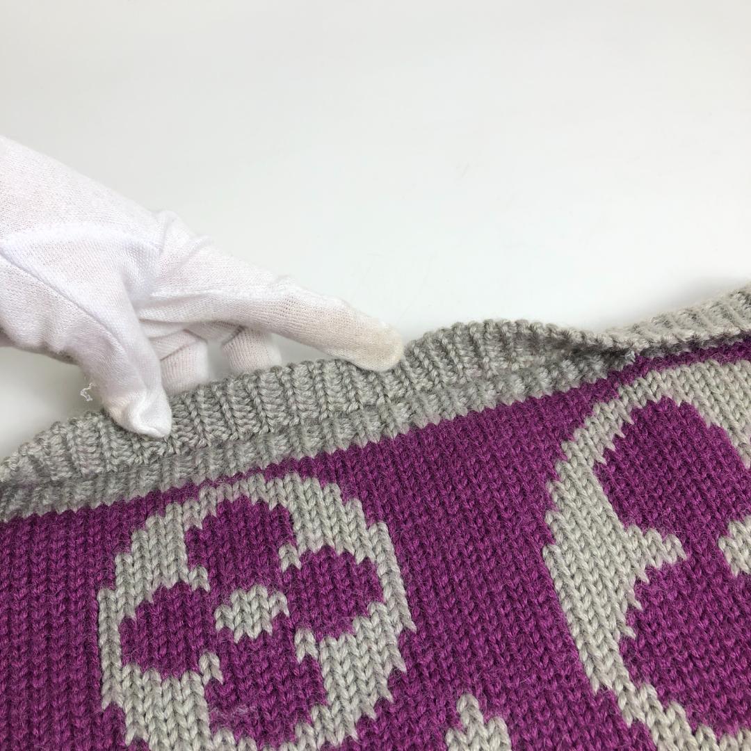 1E314/ルイヴィトン/モノグラム/スヌード/マフラー/グランフロア/パープル