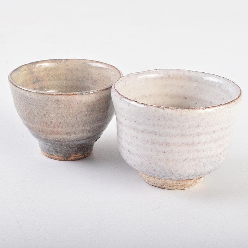 萩焼　十五代坂倉新兵衛造　盃　共箱　2点まとめて　V　R9151