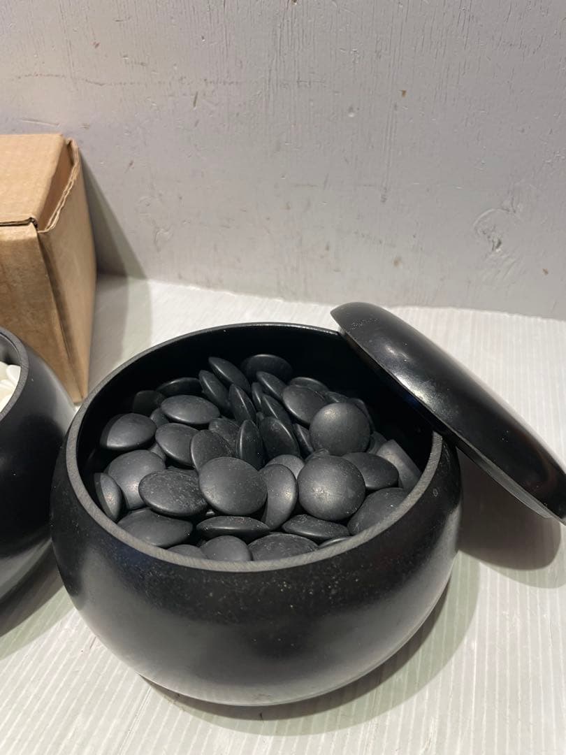 【碁石セット】囲碁 蛤 貝 趣味 遊び　那智黒石　室内ゲーム