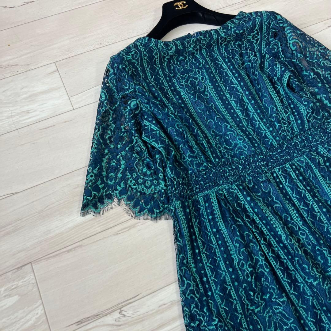 【極美品】大きいサイズ　プールヴー　パーティー　レース刺繍　オケージョンドレス