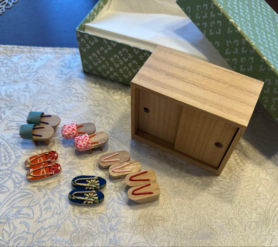 京人形 田中彌　下駄箱　ミニチュア　中古品
