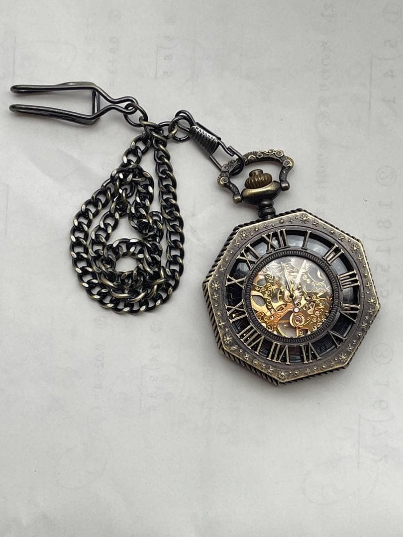 懐中時計　アンティーク　骨董品　スケルトン