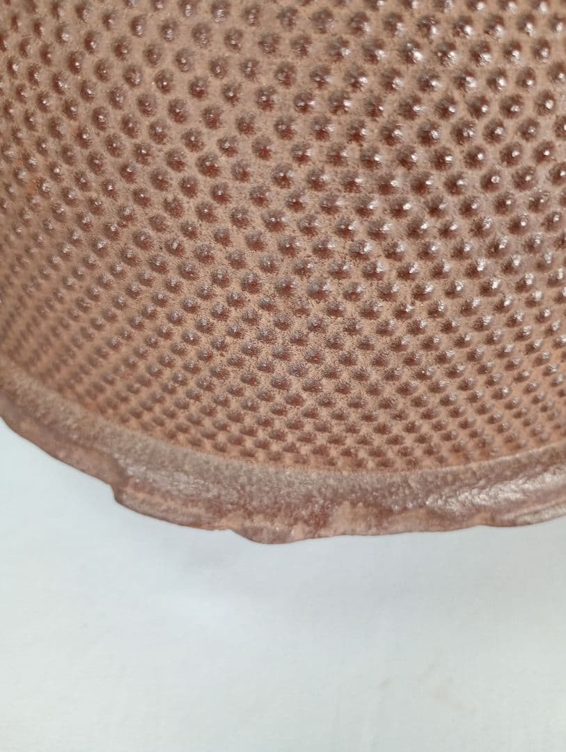 【茶道具】散霰地紋真形釜羽釜　伝統工芸士釜師佐藤浄清造　釜365