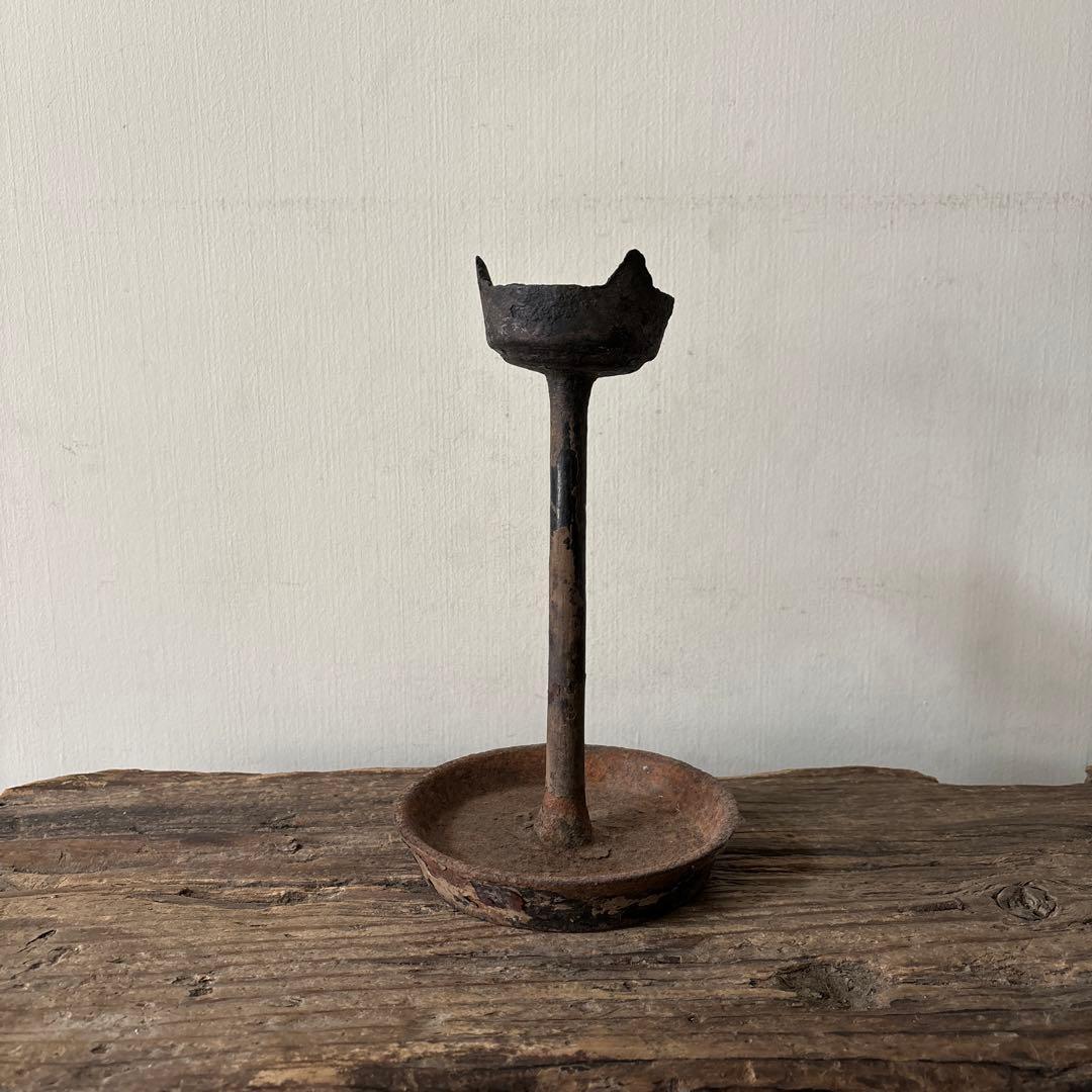 古い燭台　キャンドルスタンド.燈火器.李朝.古美術.古民具.韓国.古道具.骨董