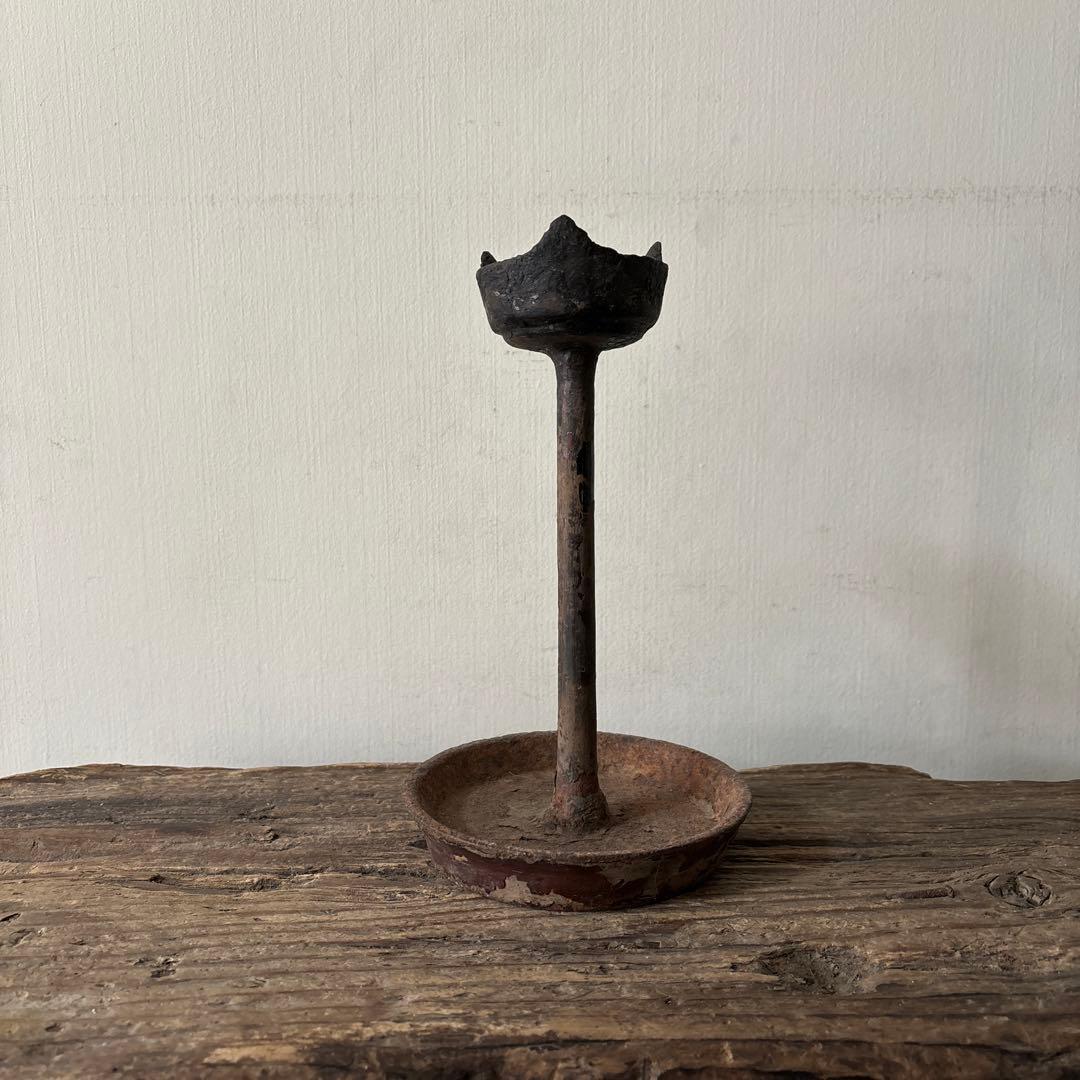 古い燭台　キャンドルスタンド.燈火器.李朝.古美術.古民具.韓国.古道具.骨董