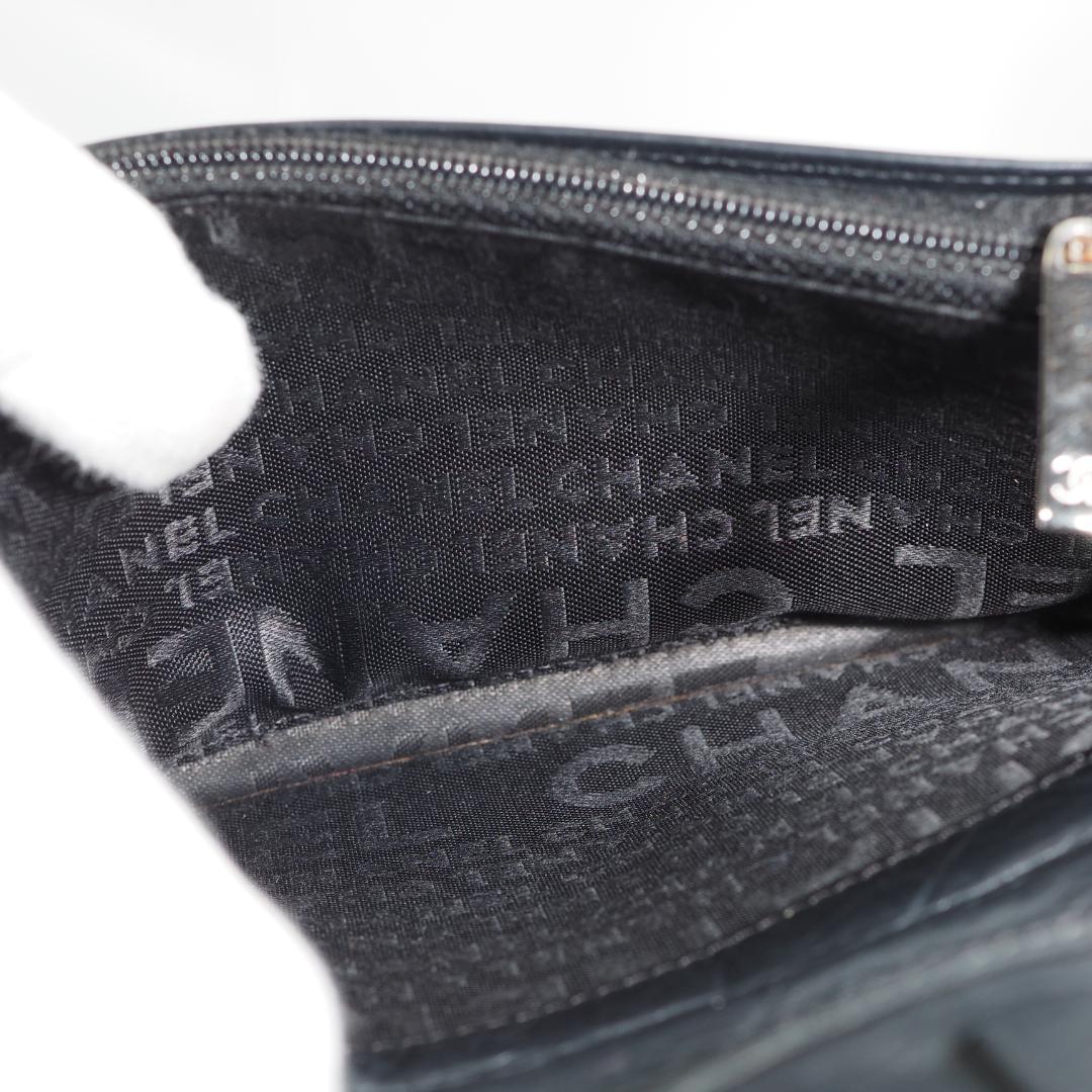 CHANEL シャネル カンボンライン 長財布 黒×黒