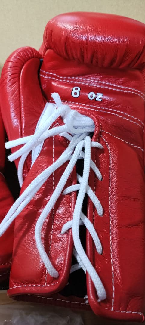 winningボクシンググローブ ８オンス　レッド　プロ試合用