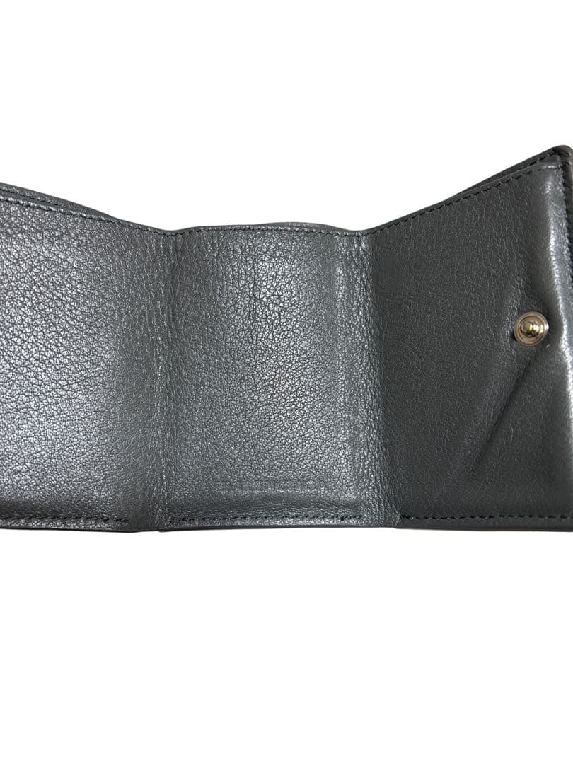 BALENCIAGA ペーパーミニ 三つ折り財布 ダークグレー
