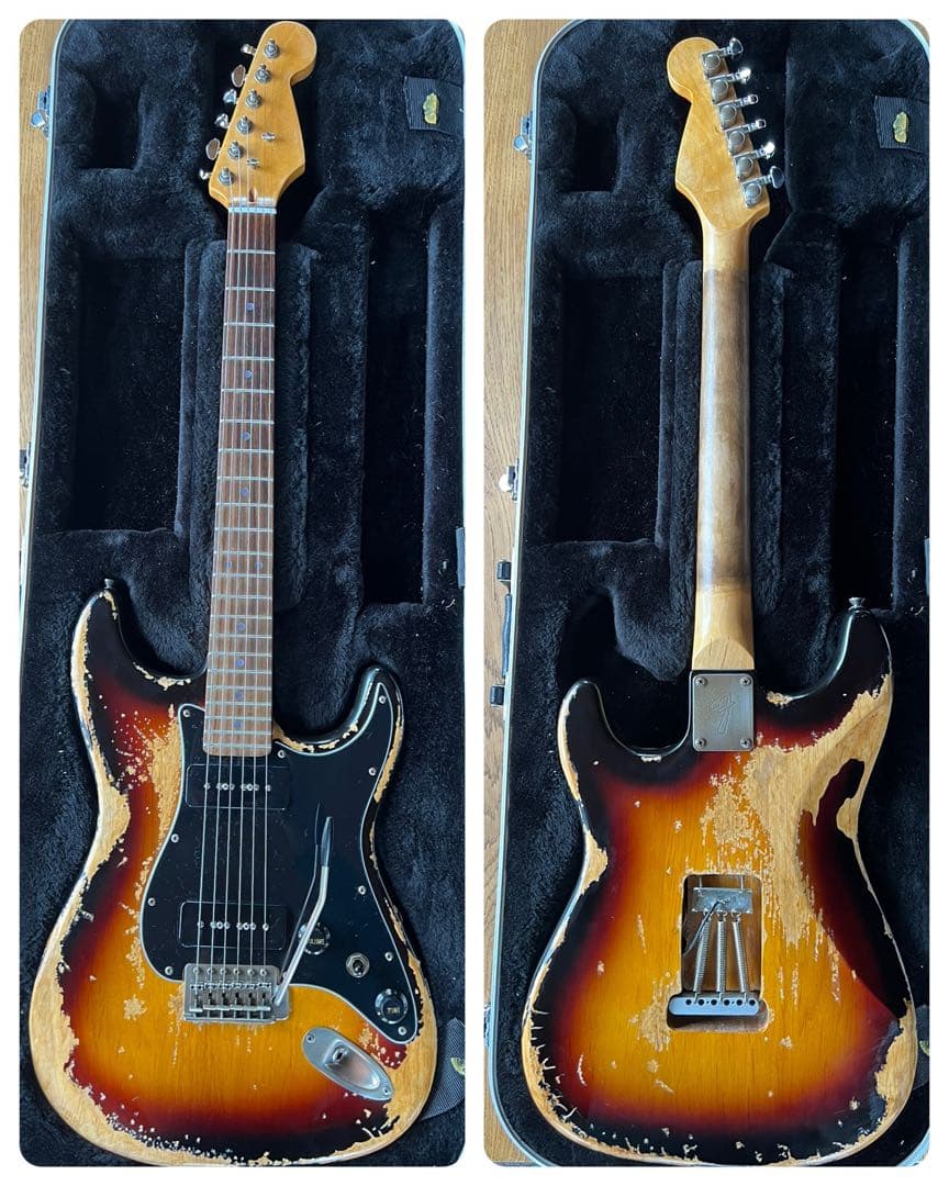 ⭐︎ハードレリックストラトスタイル ソープバーPU×2搭載 アルダーボディ⭐︎