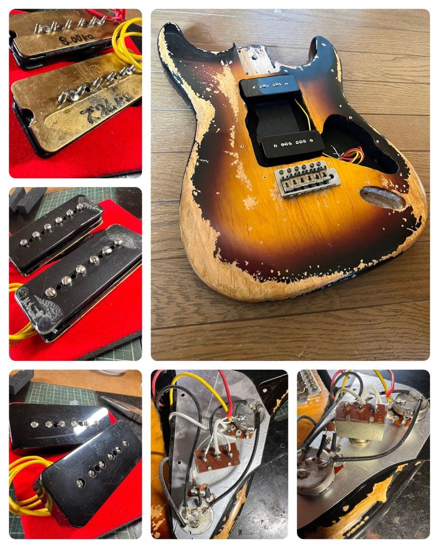 ⭐︎ハードレリックストラトスタイル ソープバーPU×2搭載 アルダーボディ⭐︎