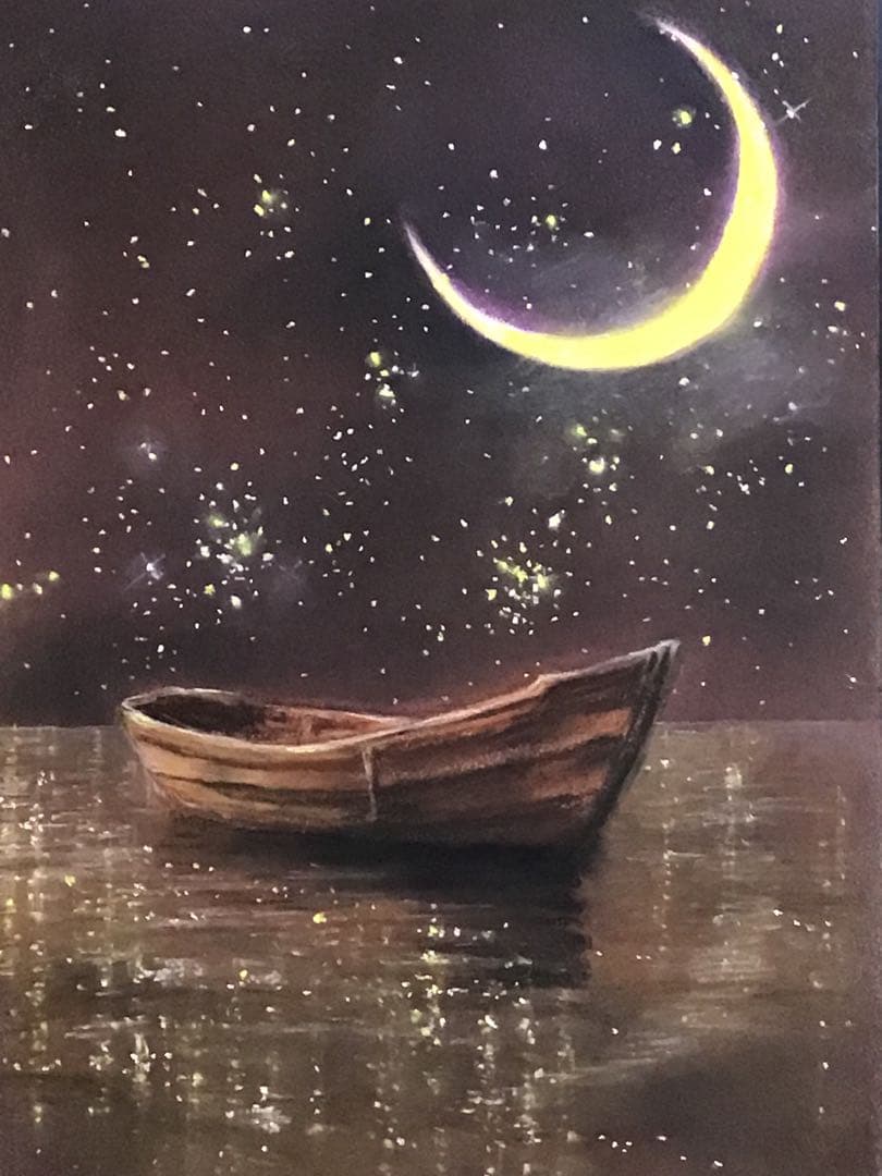 冬支度　ハンドメイドパステル画　絵画アート原画