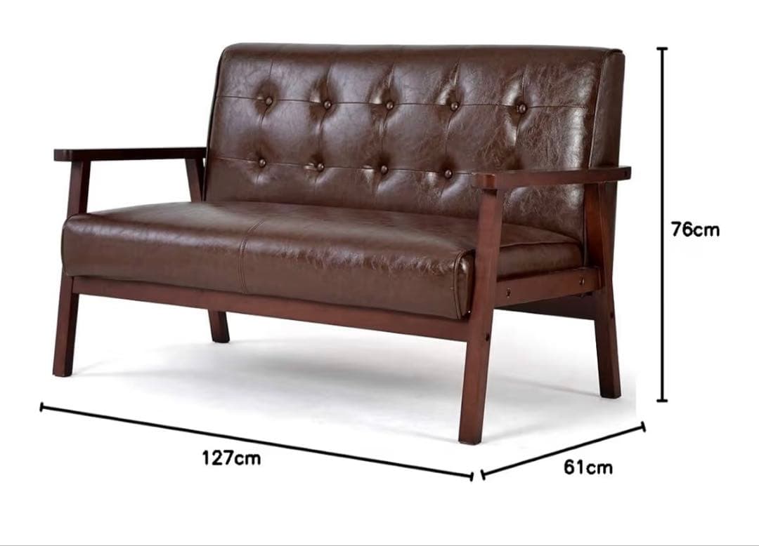 2人掛けソファ ソファー 2Pソファ レザー PVC 人気商品 組立て簡単 高級