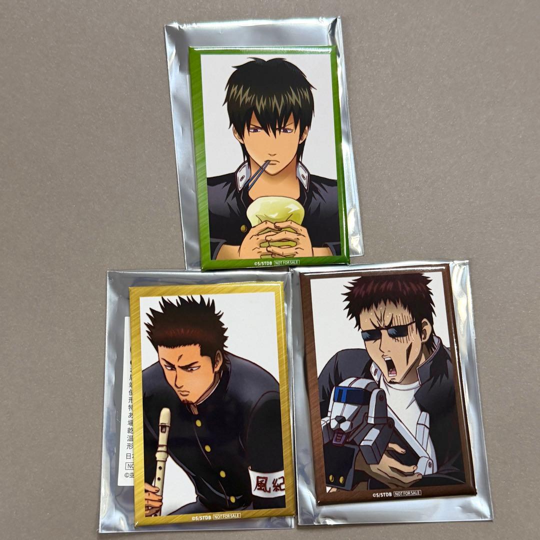 ジャンフェス　アニプレックス　銀魂抽選会　D賞　 スクエア缶バッジ　3枚セット