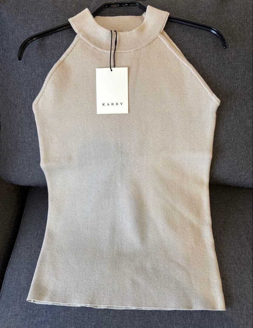 新品未使用タグ付 KARRY American sleeve tank ベージュ