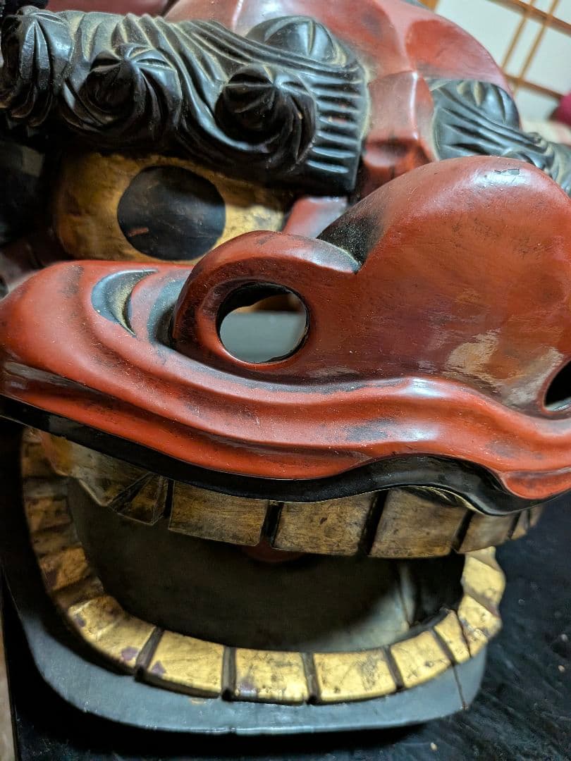 12月16日まで！◇獅子頭◇伝統工芸品　獅子舞