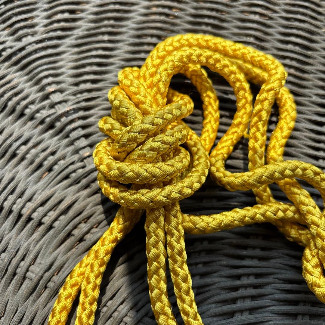 BOTTEGAイエロー 編み込みデザイン バッグ フリンジ付き