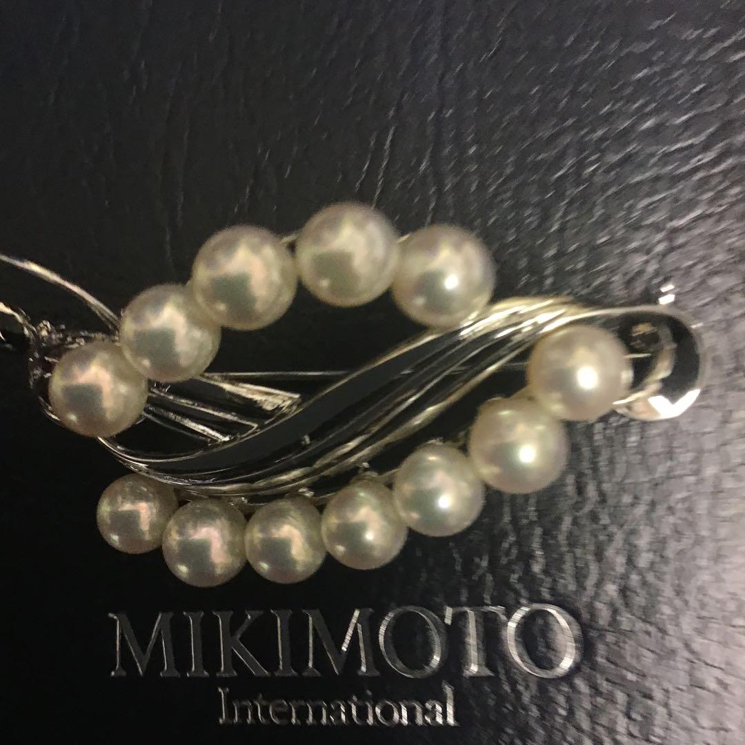 美品　MIKIMOTO ミキモト SIV真珠 ブローチ