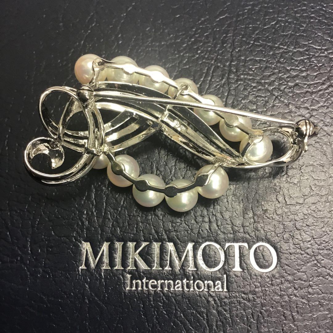 美品　MIKIMOTO ミキモト SIV真珠 ブローチ