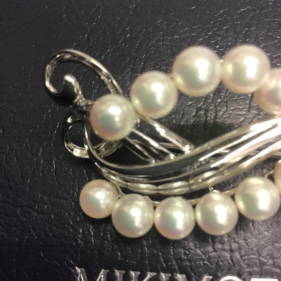 美品　MIKIMOTO ミキモト SIV真珠 ブローチ