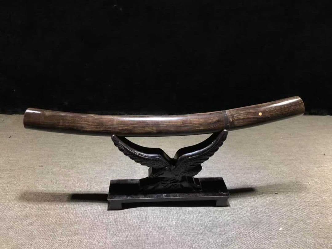 黒檀武士刀リブ差 武具 刀装具 日本刀　模造刀 居合刀 武士道 肋差 短刀