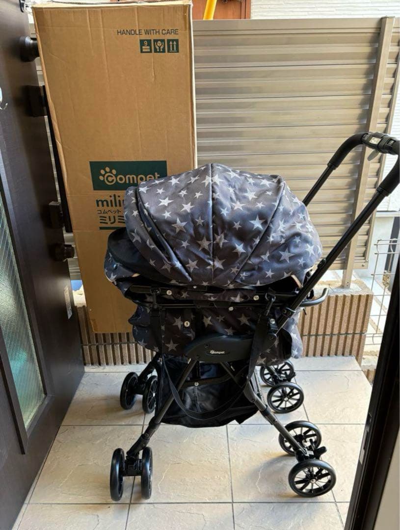 【美品】コムペット ミリミリ EG ロング Dスターブラックエッグクッション