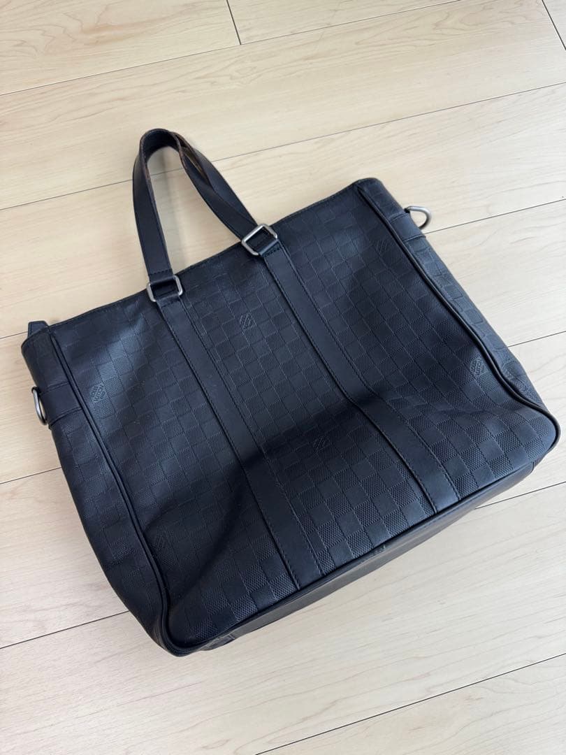 【ジャンク品】ルイヴィトン タダオPM ダミエアンフィニ ブラック レザー