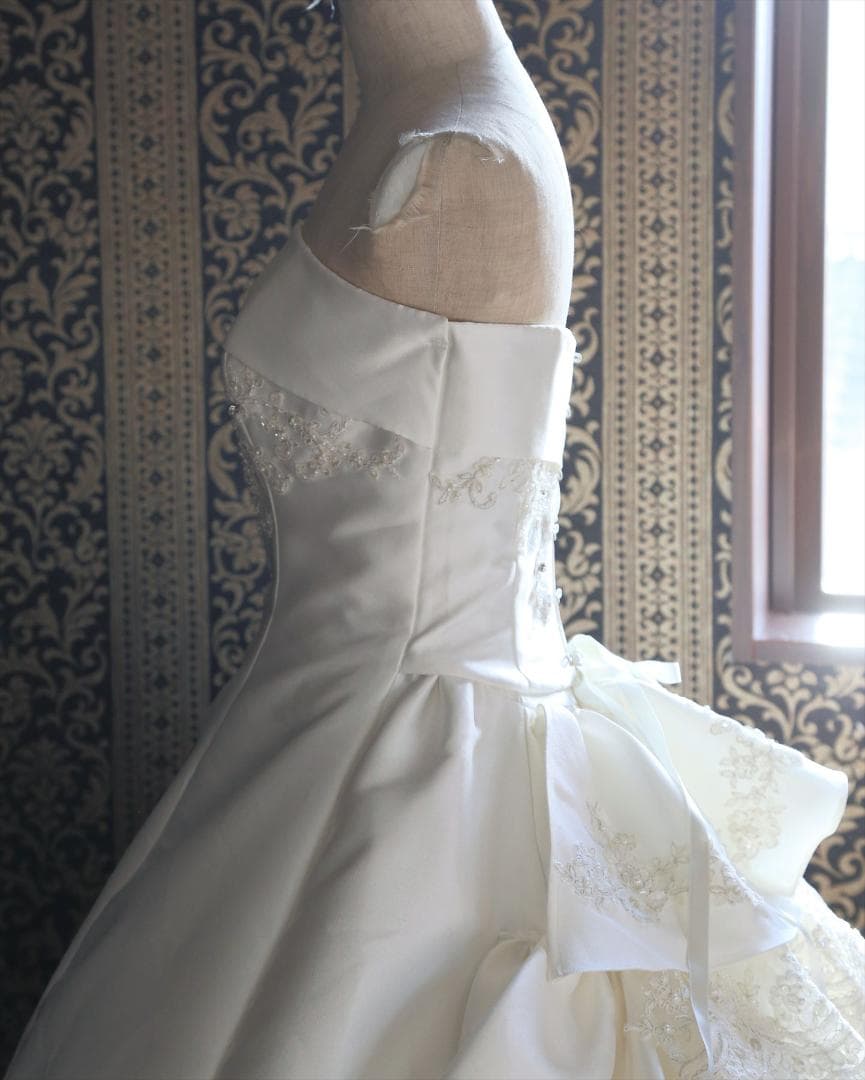 571ナチュラルビューティー高級ウエディングドレス11号13号15号編み上げ