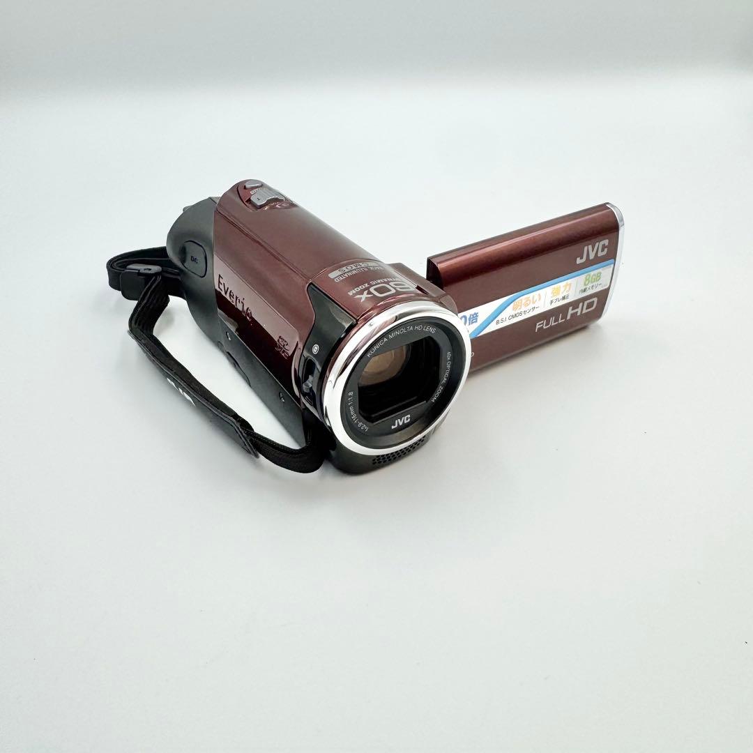 【美品】JVC GZ-E66-R ビデオカメラ フルHD 光学40倍ズーム