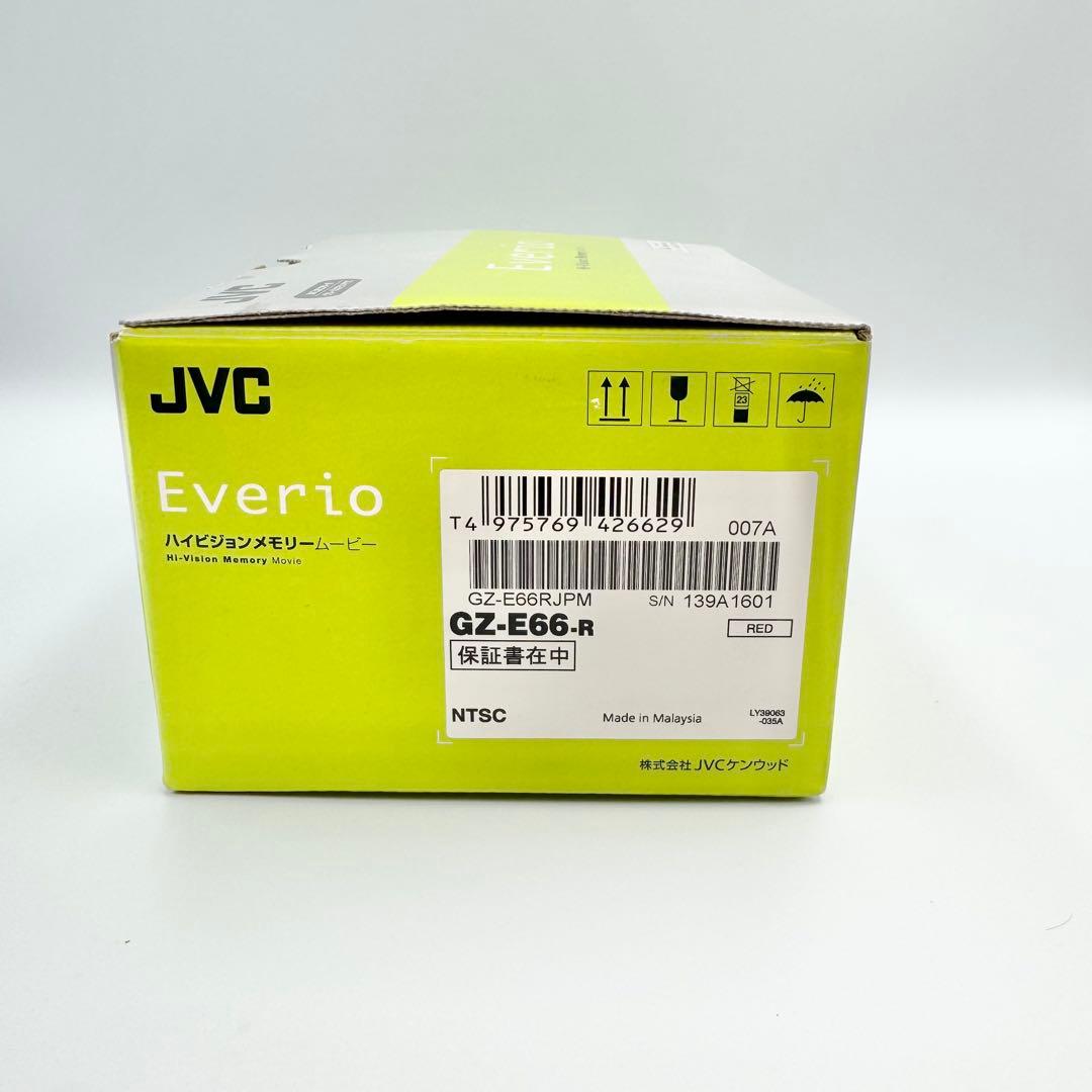 【美品】JVC GZ-E66-R ビデオカメラ フルHD 光学40倍ズーム