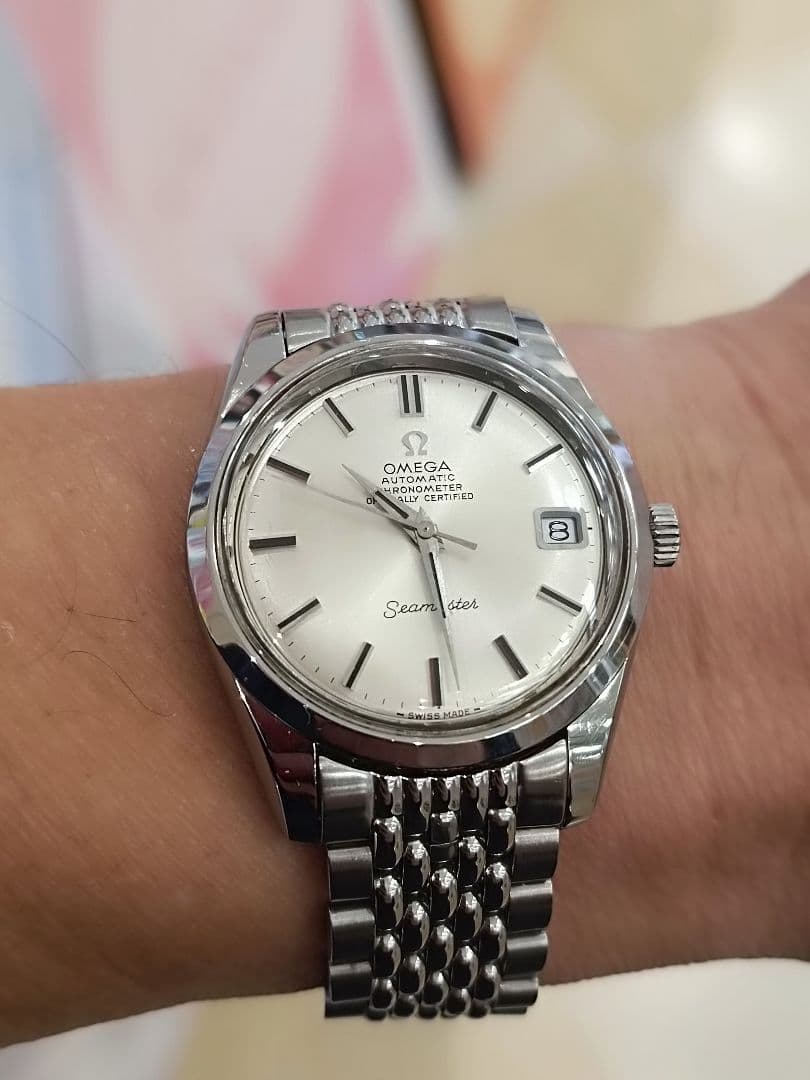 希少オメガシーマスタークロノメーターcal.564 自動巻 純正ベルト美品