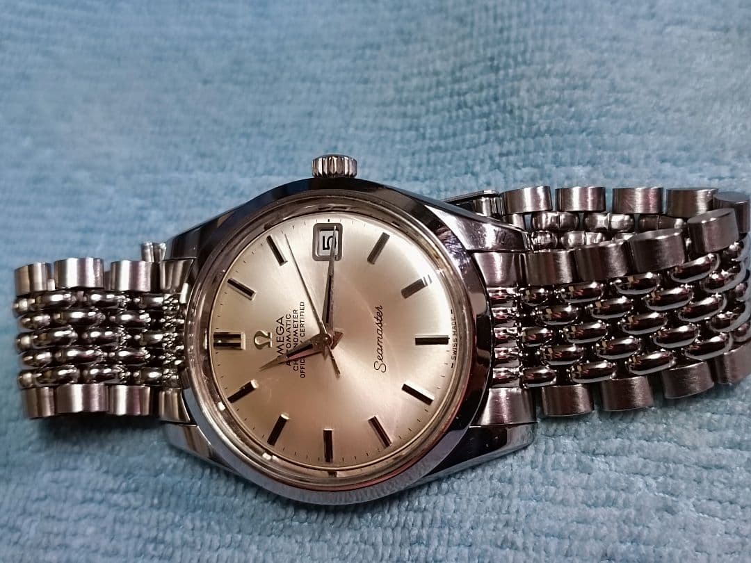 希少オメガシーマスタークロノメーターcal.564 自動巻 純正ベルト美品