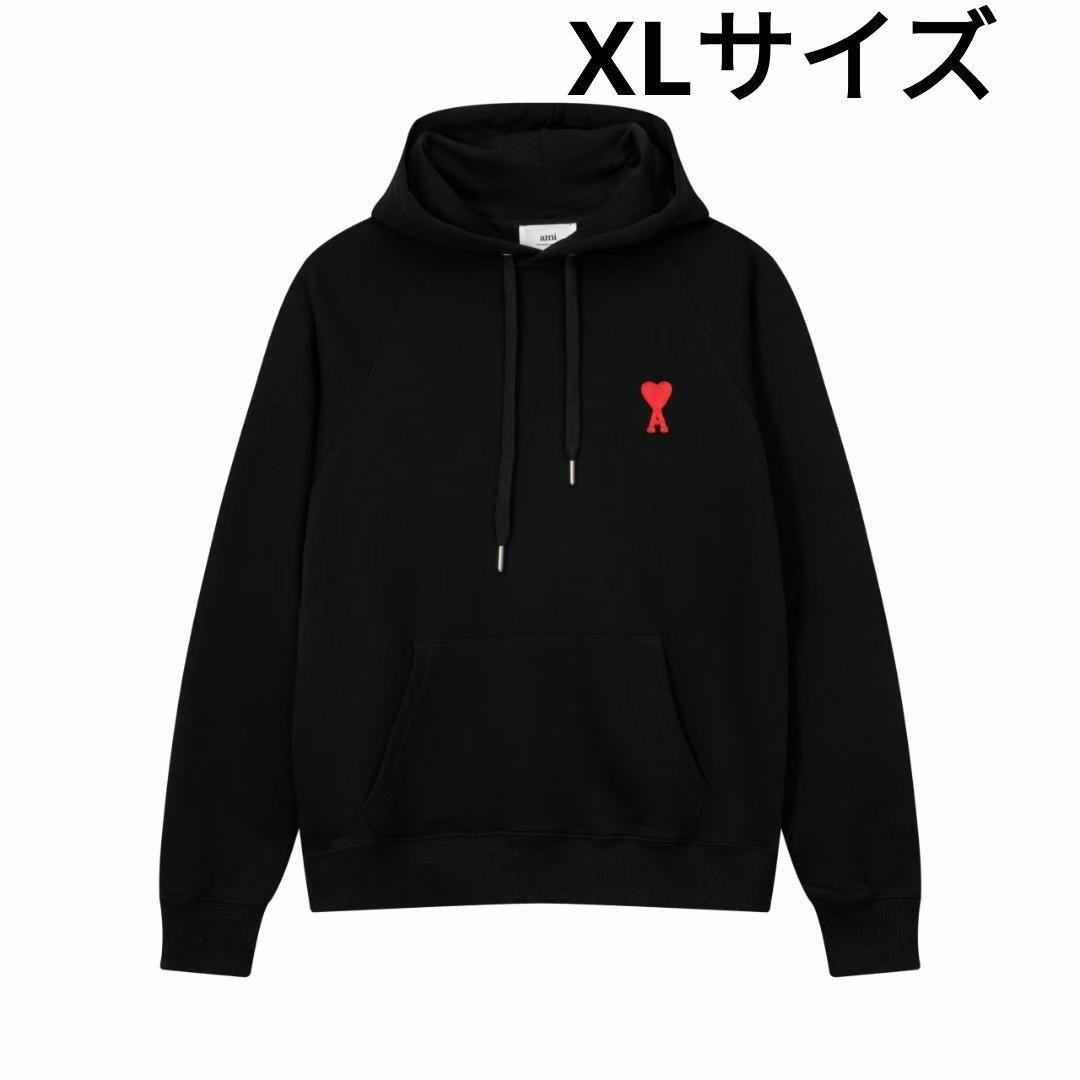 AMI PARIS アミパリス フーディー パーカー 黒 XLサイズ