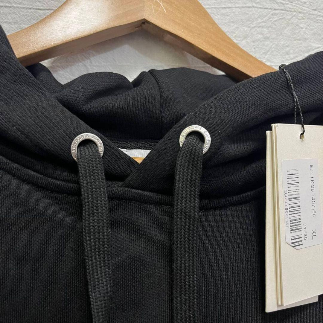 AMI PARIS アミパリス フーディー パーカー 黒 XLサイズ