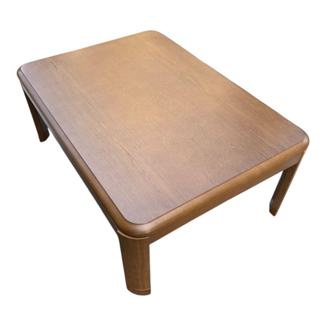 ブラウン　木製長方形　こたつ　テーブル