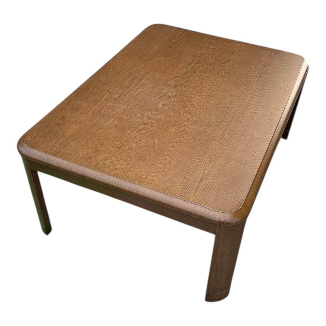 ブラウン　木製長方形　こたつ　テーブル