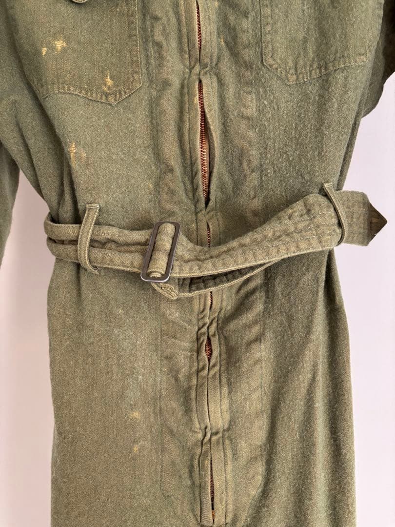 軍もの　ミリタリー　カバーオール　小さめ　つなぎ　フライトスーツ