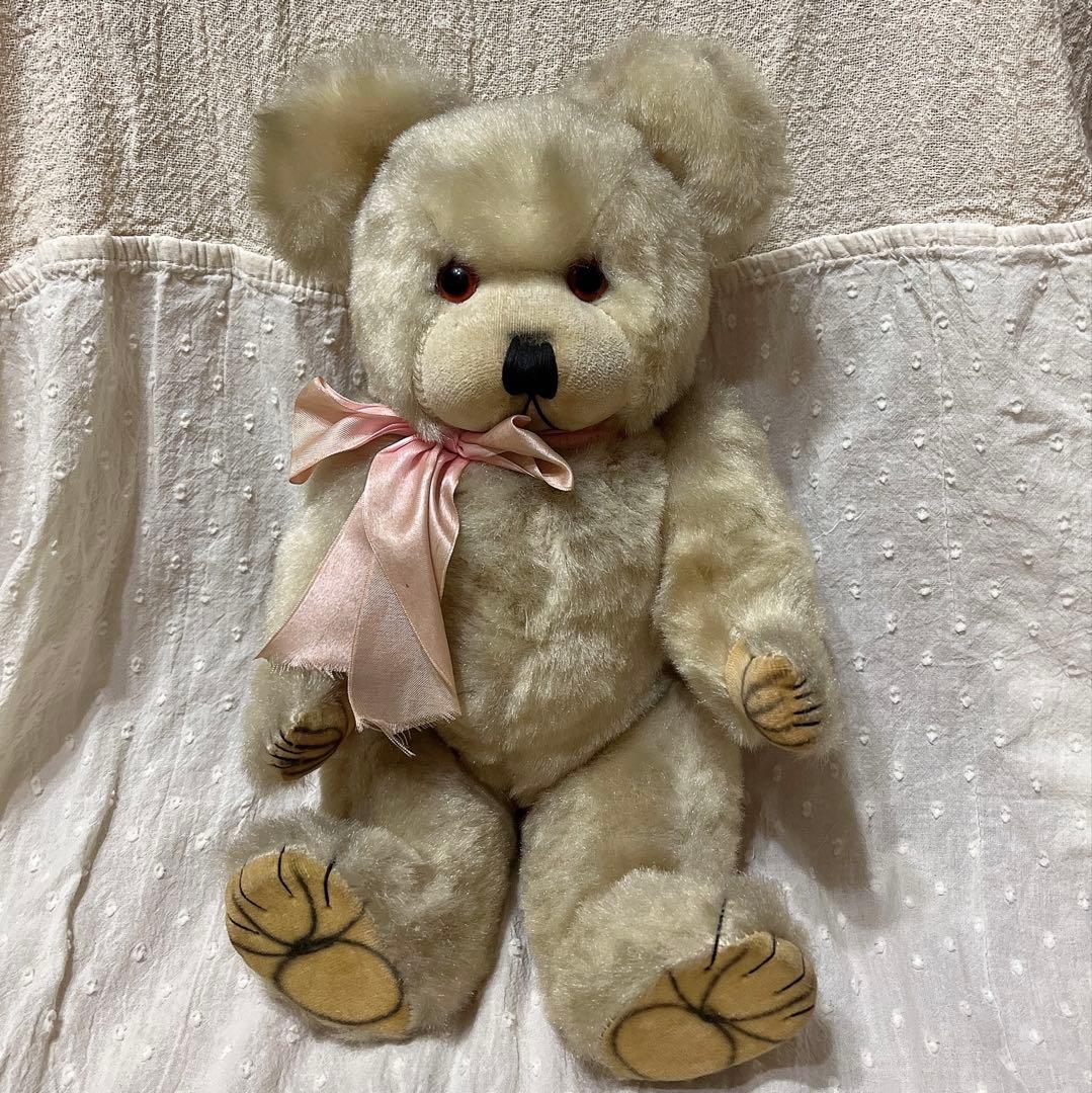 当時物　昭和レトロ　ぬいぐるみ　くま　テディベア　レトロ　人形　アンティーク