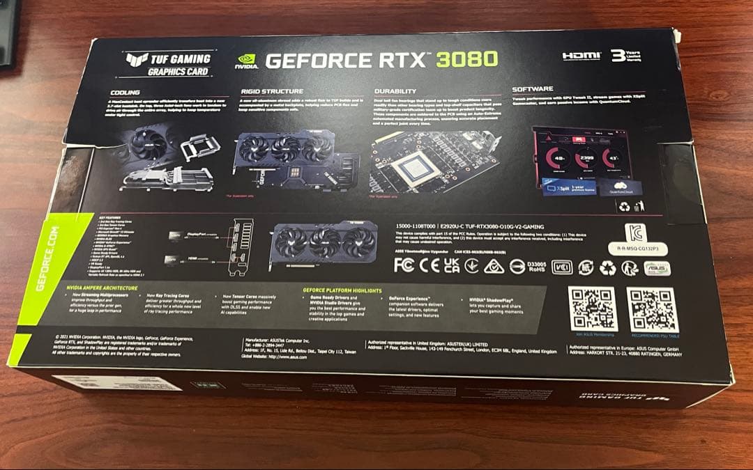 【美品】ASUS TUF GeForce RTX 3080 V2 OC