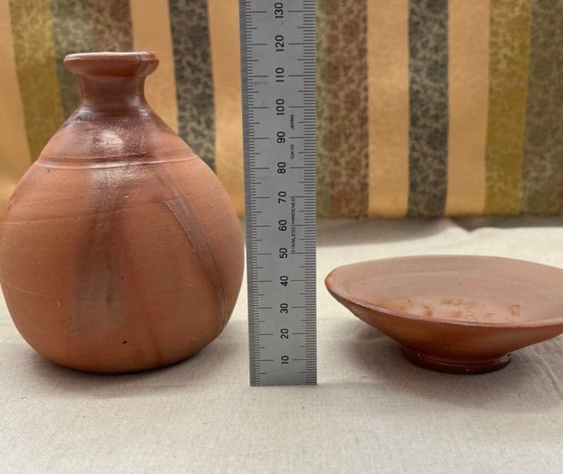 藤原雄 和  親子合作  備前焼 酒器 徳利